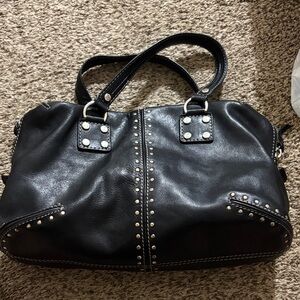 Michael Kors Black Studded Satchel